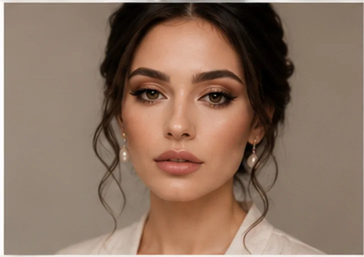 Portret modelki w makijażu okolicznościowym